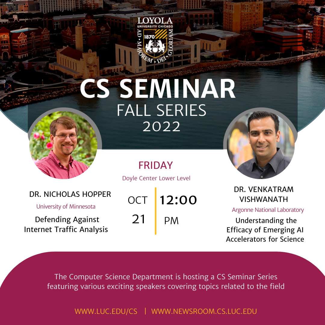 You're Invited! CS Seminar Fall Series- October 21st