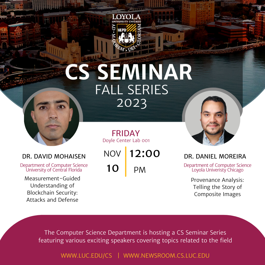 You're Invited to the CS Seminar Series! Join us this Friday, November 10th.