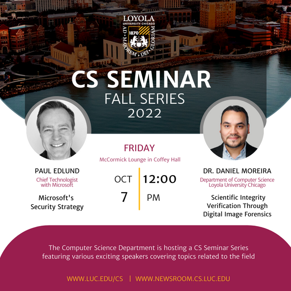 You're Invited! CS Seminar Fall Series- October 7th